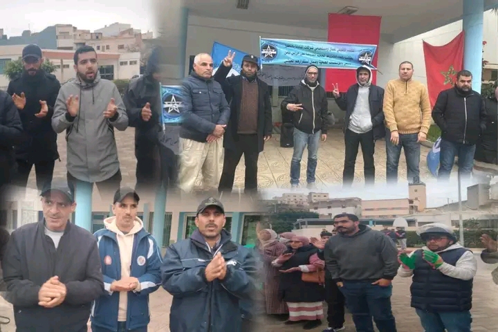 الناظور: حراس الأمن الخاص بالمؤسسات الصحية يدخلون في وقفة احتجاجية أمام المستشفى الحسني