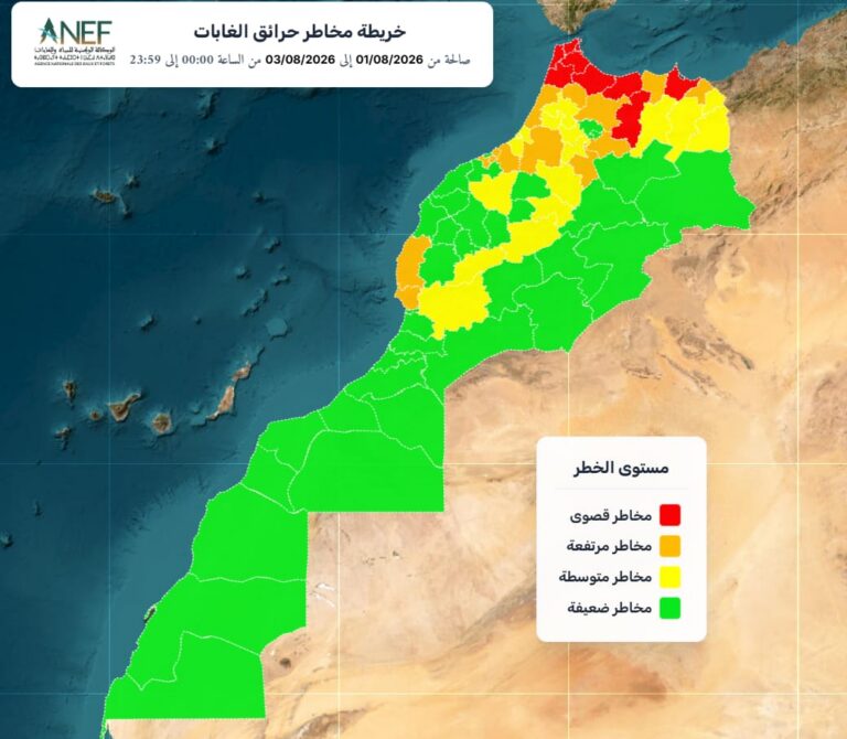 الوكالة الوطنية للمياه والغابات تحذر من ارتفاع مخاطر حرائق الغابات بعدد من الأقاليم ابتداء من فاتح غشت