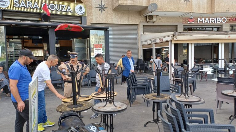 حملة ميدانية لتحرير الأرصفة بالمنصوري.. حجز أزيد من 59 طاولة وإعادة الاعتبار للملك العمومي