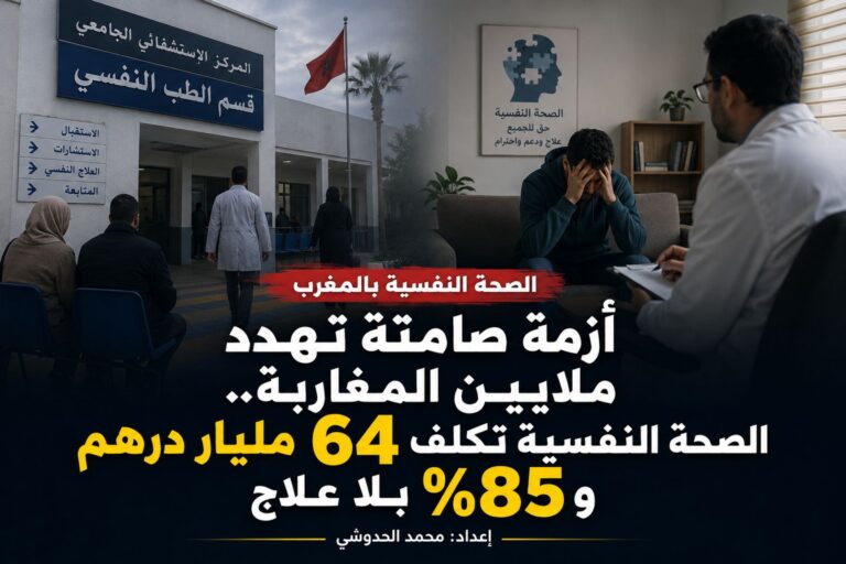 أزمة صامتة تهدد ملايين المغاربة.. الصحة النفسية تكلف 64 مليار درهم و85% بلا علاج