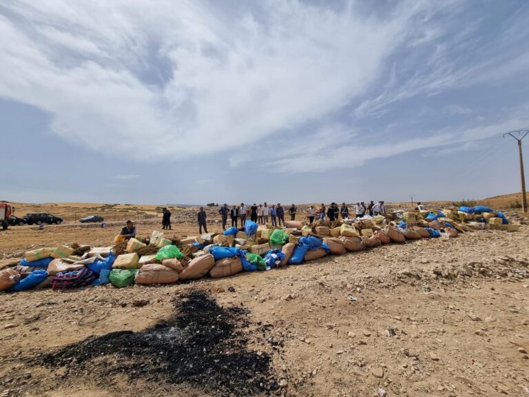 أطنان من المخدرات تحت النار.. عملية إتلاف كبيرة بمطرح تاجموت بالخميسات
