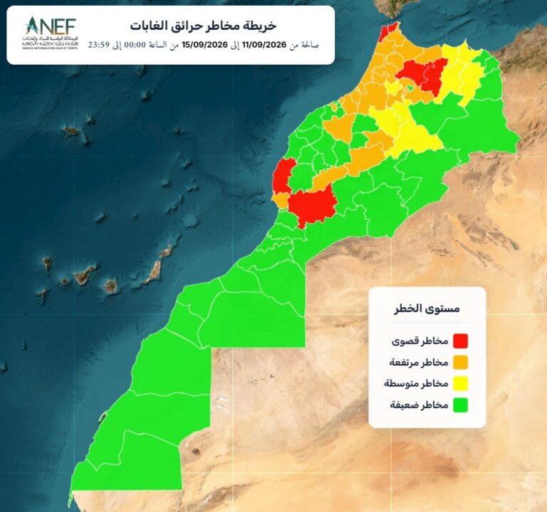 الوكالة الوطنية للمياه والغابات تحذر من مخاطر حرائق الغابات بعدد من أقاليم المملكة