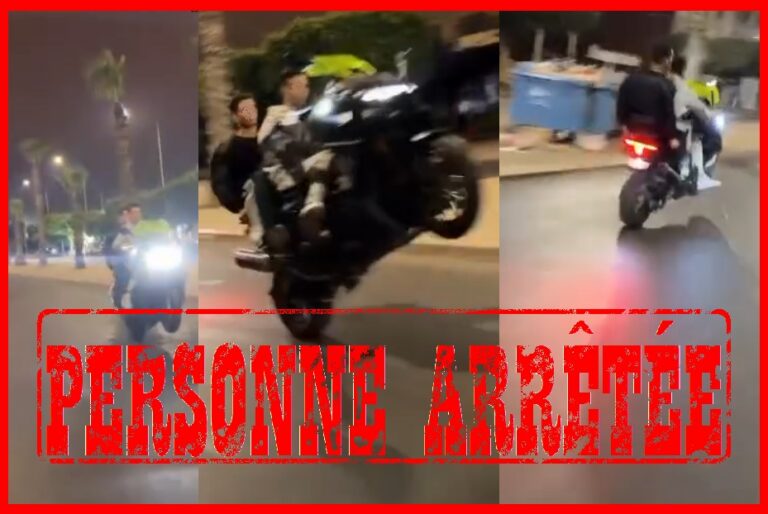 أمن أكادير يوقف شاب بسبب سياقة استعراضية خطيرة بدراجة نارية في الشارع العام
